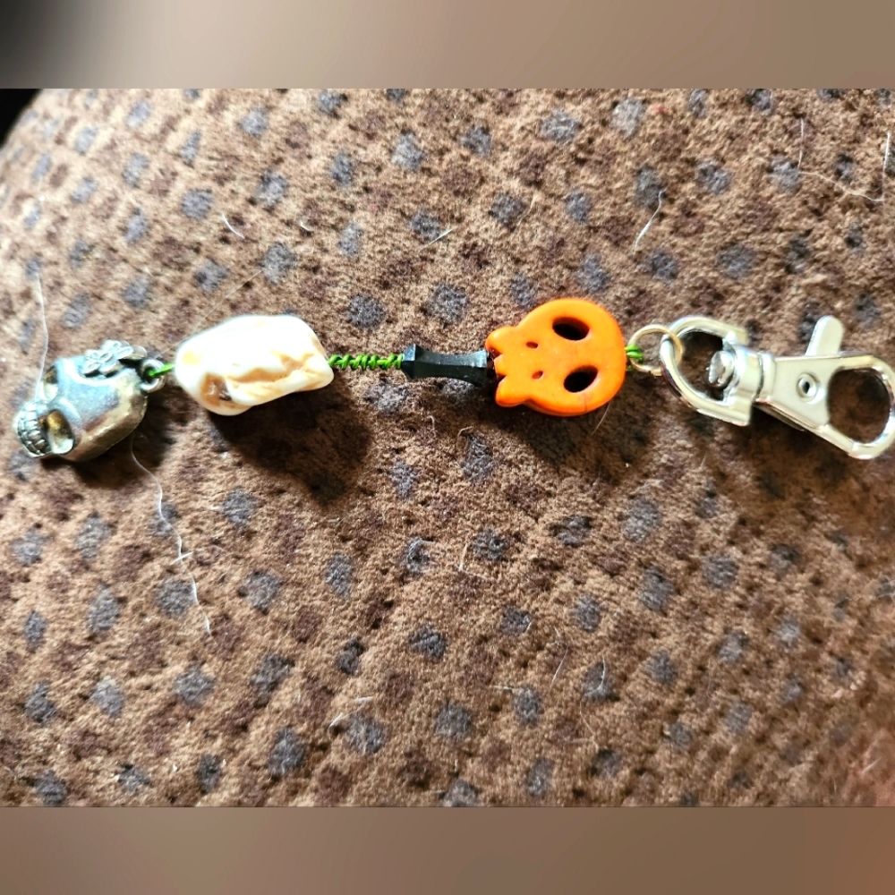 Disney Inspired~Beaded Skeleton Bag/Keychains Charm~1 Of A Kind ~Handcrafted~NEW